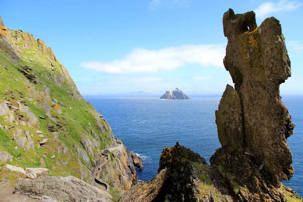 Θέα Από Μεγάλη Skellig Λίγο Skellig Ιρλανδία — Φωτογραφία Αρχείου