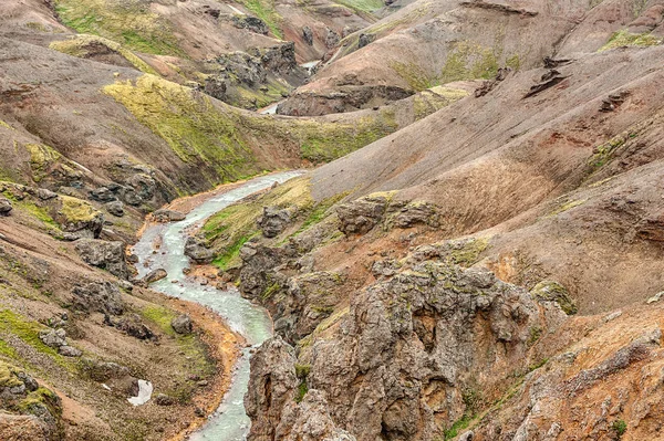 Island Ett Land Och Eld Det Geotermiska Området Kerlingarfjoll Kan — Stockfoto