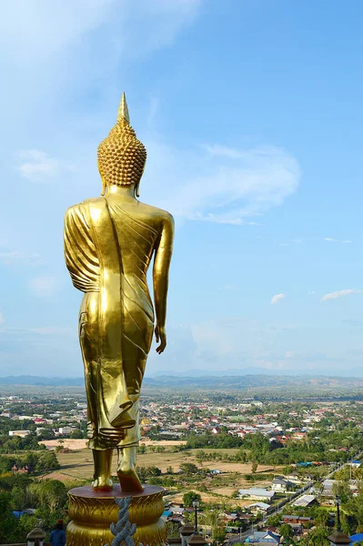 Будди Стоячи Горі Wat Phra Khao Ной Nan Провінція Таїланду — стокове фото