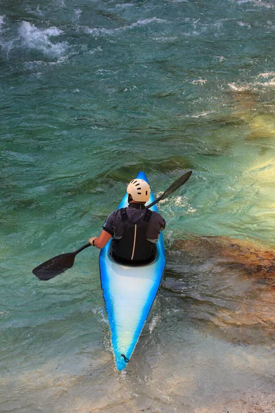 Kayaking Summer Soca River Slovenia — Stock Photo, Image