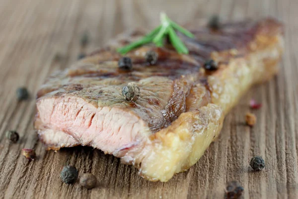 Filete Cerdo Parrilla Bordo Madera — Foto de Stock