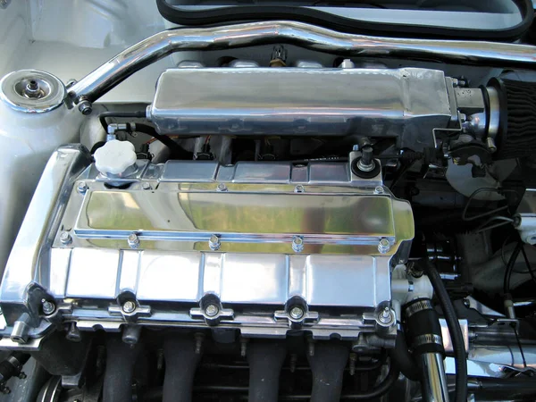 Motor Turbo Tuningcar — Fotografia de Stock