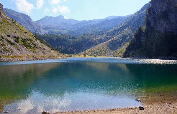 Vista Lago Krnsko Verão Eslovênia Europa — Fotografia de Stock