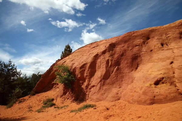 Ocher Rocks Luberon Natural Park Rustrel Provence — Stock Photo, Image