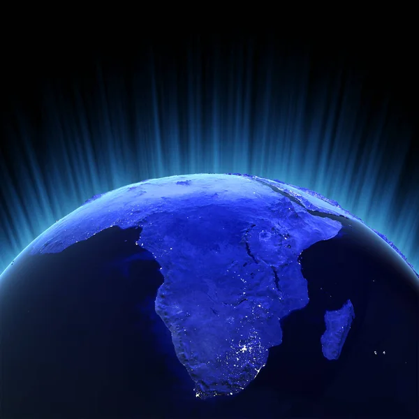 África Volumen Render Mapas Imágenes Nasa — Foto de Stock