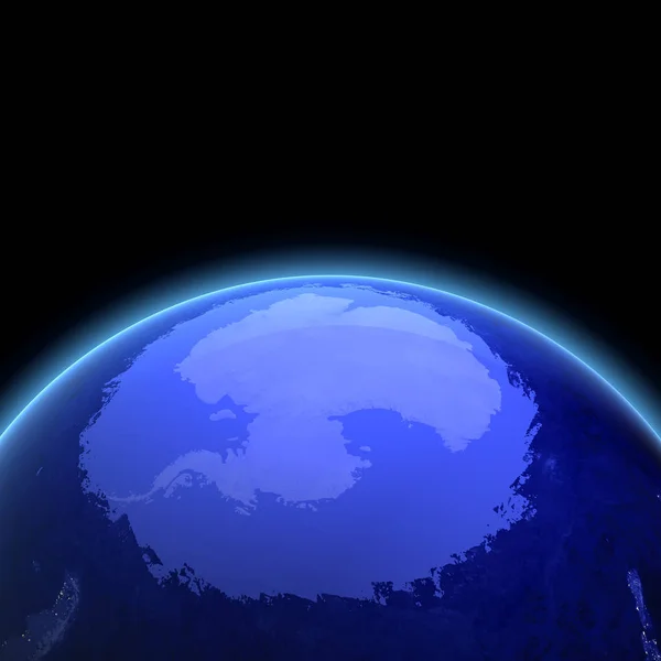 南極の3Dレンダリング Nasaの画像からの地図 — ストック写真