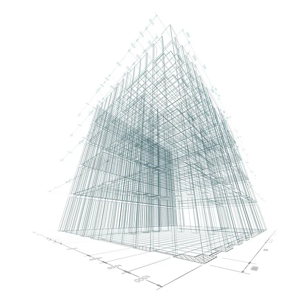 Blauwdruk Project Architectuur Ontwerp Model Mijn Eigen — Stockfoto