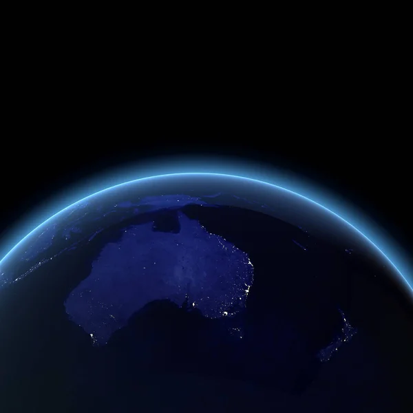 Australia Nueva Zelanda Mapas Imágenes Nasa — Foto de Stock