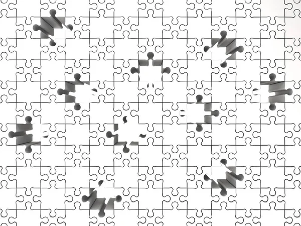 Löcher Puzzle Konzept Hochwertige Darstellung — Stockfoto