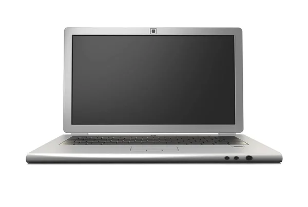 Nowoczesny Laptop Widok Przodu Renderowania — Zdjęcie stockowe