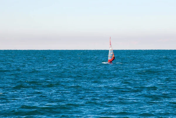 Vista Windsurfista Mar Trieste — Fotografia de Stock