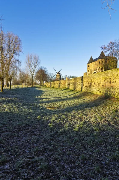 Stadszones Met Stadsmuren Winter — Stockfoto