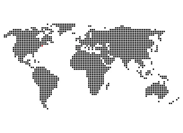 Mapa Mundial Píxeles Con Bandera Del Nuevo York — Foto de Stock