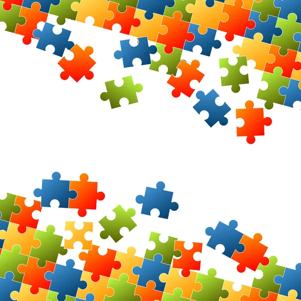 Puzzle Pezzi Sfondo Colorato — Foto Stock