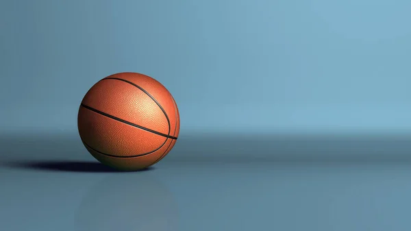 Basketball Ball Blue Background — Stock Photo, Image