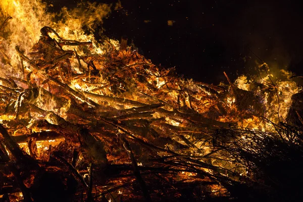 Hořící Rudý Oheň — Stock fotografie