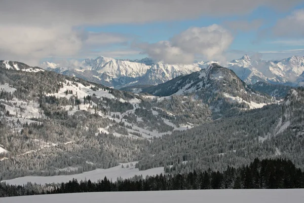 Bergpanorama Bei Balderschwang — Stockfoto