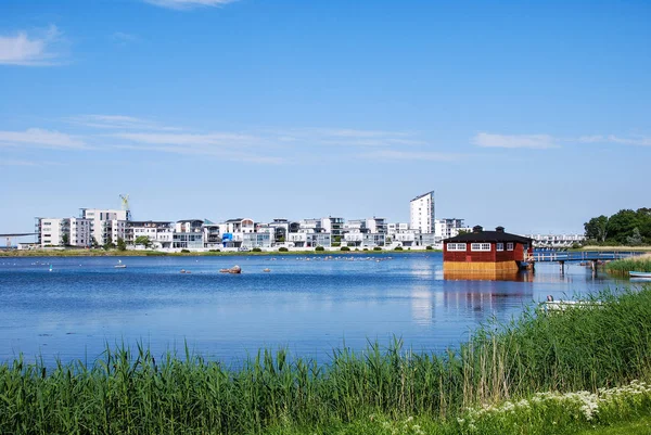 Moderní Část Starého Města Kalmar Švédsku — Stock fotografie