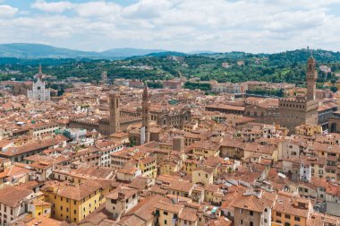 over the rooftops of florence - view southeast clipart