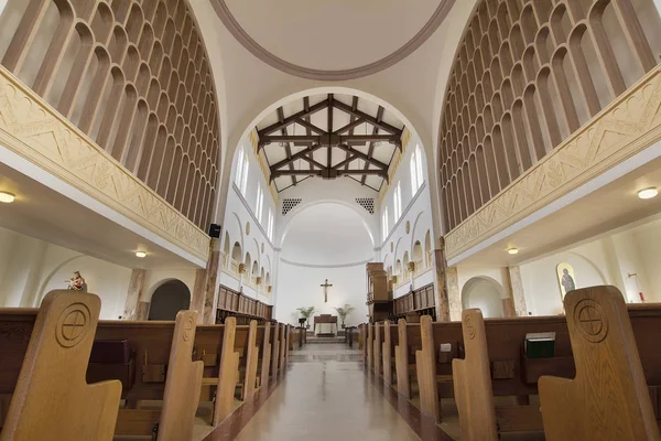 Angel Abbey Kościół Katolicki Wnętrze Detal Architektoniczny — Zdjęcie stockowe