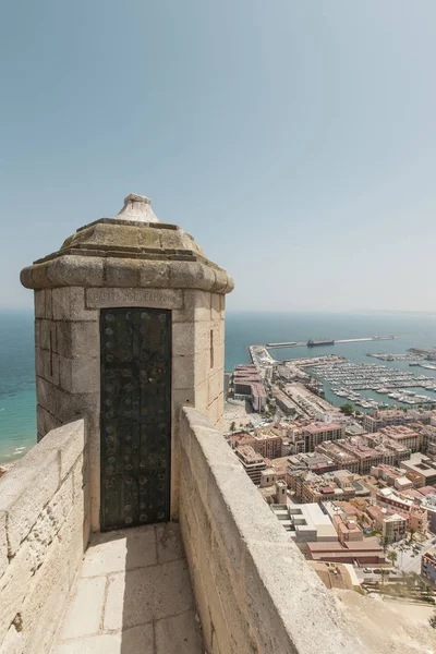 Detalj Santa Barbara Slott Alicante Spanien — Stockfoto