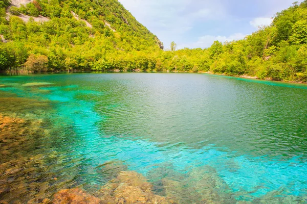 Vista Lago Cornino Friuli Venezia Giulia Itália — Fotografia de Stock