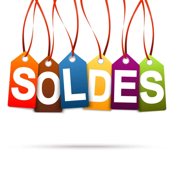 Seis Colgante Colores Con Soldes — Foto de Stock