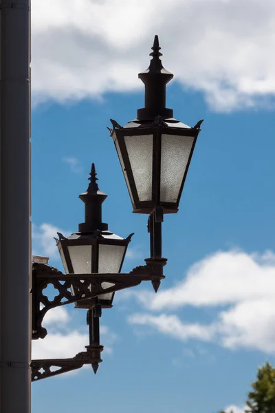 Lanterna Moda Antiga Parede — Fotografia de Stock