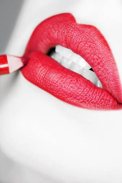 Maquillage Rouge Lèvres Cosmétiques — Photo