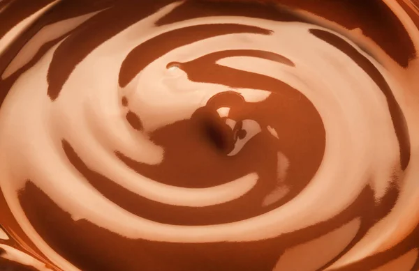 초콜릿처럼 소용돌이치는 모양의 매크로 — 스톡 사진