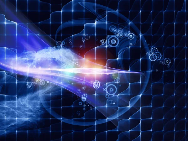 Аранжування Фрактальних Абстрактних Елементів Придатних Фон Наукових Технологічних Проектів — стокове фото