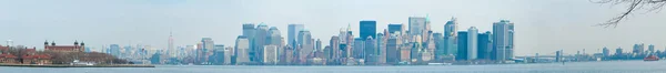 Vista Ciudad Nueva York Desde Liberty Island — Foto de Stock