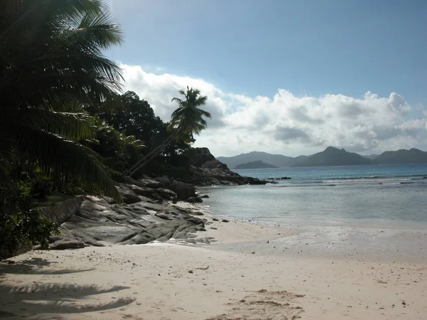 Eenzaam Strand Seychellen Seychellen — Stockfoto
