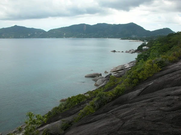 Spiaggia Solitaria Sulle Seychelles — Foto Stock