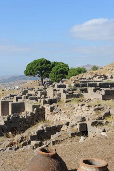 Krocan Bergamo Pergamon Sloupce — Stock fotografie