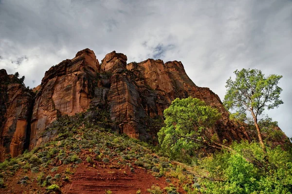 Thunderstorm Zion National Park Canyon Overlook Utah Usa — Stock Photo, Image