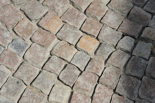 Pflastersteine Steine Auf Der Straße — Stockfoto