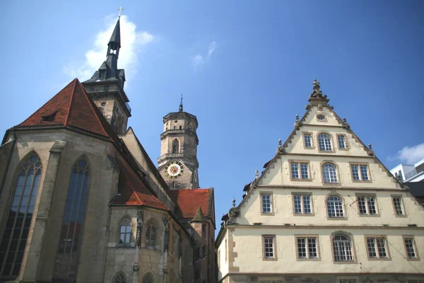 Malebný Pohled Krásnou Středověkou Architekturu — Stock fotografie