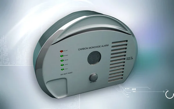 Digital Illustration Carbon Monoxide Alarm Colour Background — Stock Photo, Image