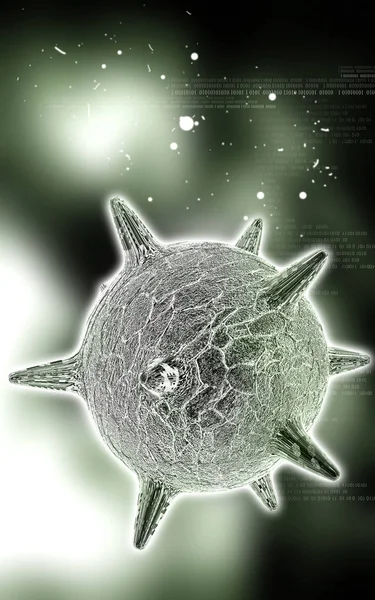 Digital Illustration Herpes Virus Colour Background — ストック写真