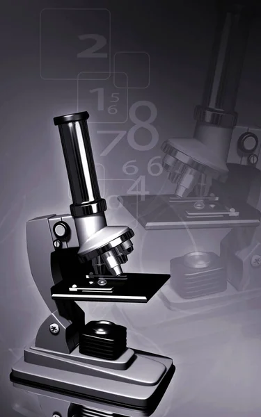 Digital Illustration Microscope Colour Background — Stock Photo, Image