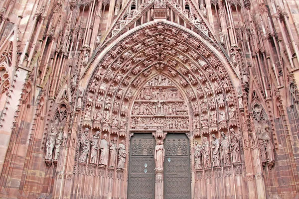 Catedral Principal Strasbourg Portal — Foto de Stock