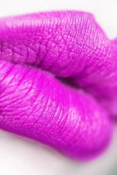 Seductive Pink Lips Very Shallow Depth Field — Stock Photo, Image