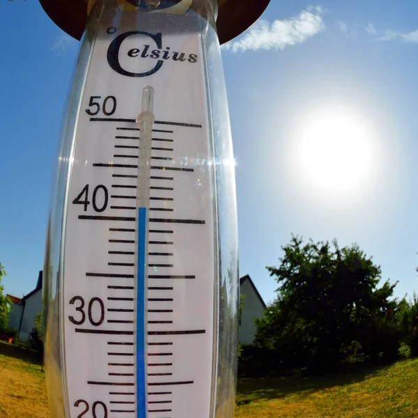 Thermometer Über Grad Celsius — Stockfoto