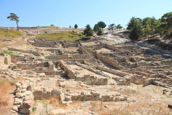 Wykopaliska Starożytnego Miasta Kamiros — Zdjęcie stockowe