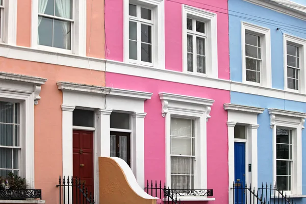 Residential Lonfon Street Houses Colorful Facades — Stock Photo, Image