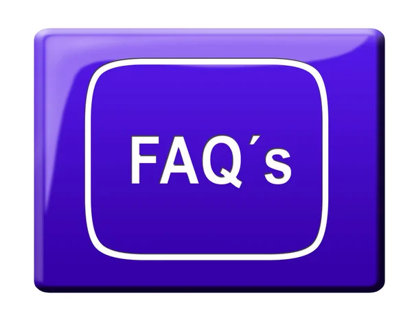 Faq Düğmesi Resimleme — Stok fotoğraf