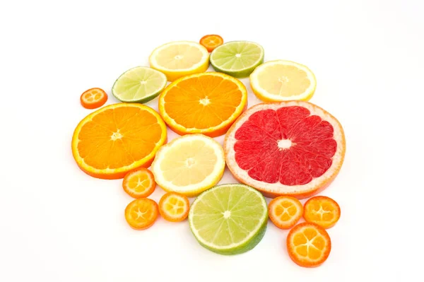 Composition Citrus Fruits Closeup Shot — Stock Photo, Image