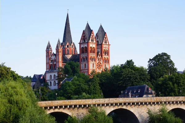 Uitzicht Oude Lahn Brug Kathedraal Limburg — Stockfoto