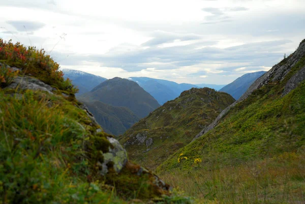 Norwegia Tle Krajobrazu — Zdjęcie stockowe